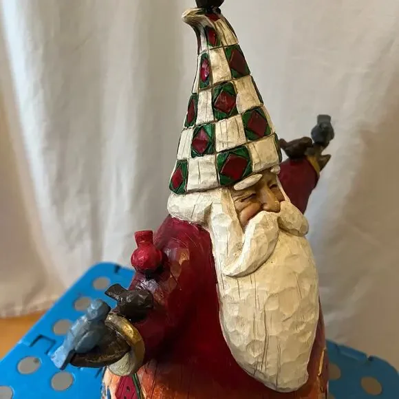 Jim Shore Heartwood Creek birdhouse Santa folk art figure B105532 Rare - Picture 4 of 7